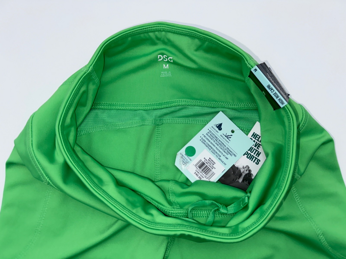 $40 DSG Women’s High Rise Run Capri Tight - Slime Green - Medium - New With Tags