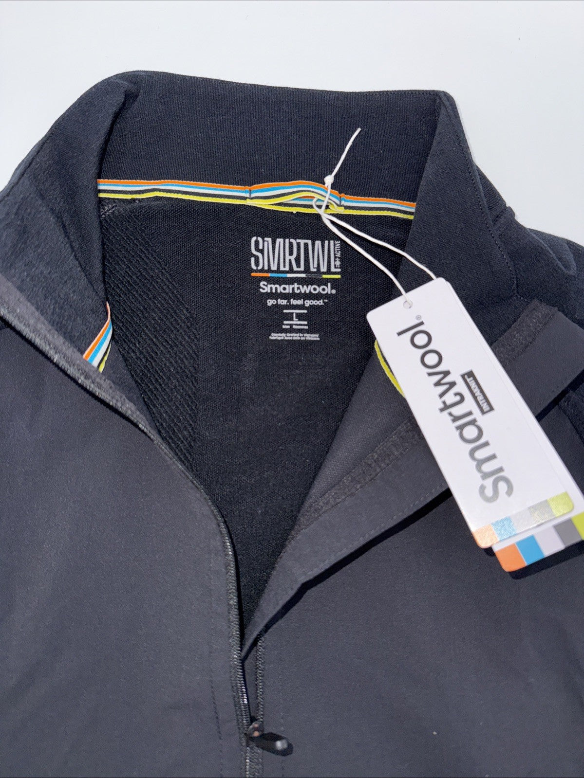 $220 Smartwool Men's Intraknit Full Zip Jacket - Black - Large- New With Tags