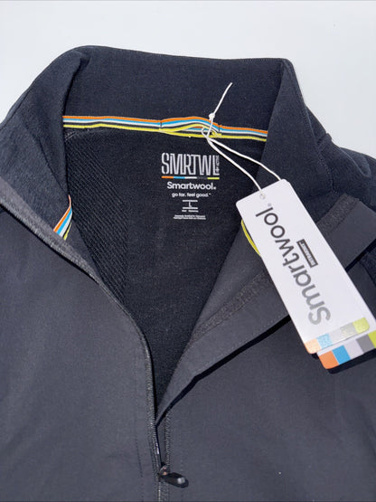 $220 Smartwool Men's Intraknit Full Zip Jacket - Black - Large- New With Tags