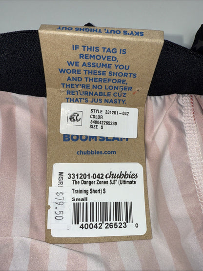 $80 Chubbies Men’s The Danger Zone 5.5” Ultimate Training Shorts-Black-Small