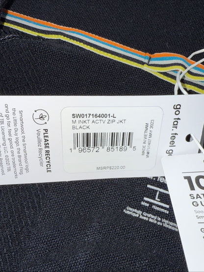 $220 Smartwool Men's Intraknit Full Zip Jacket - Black - Large- New With Tags