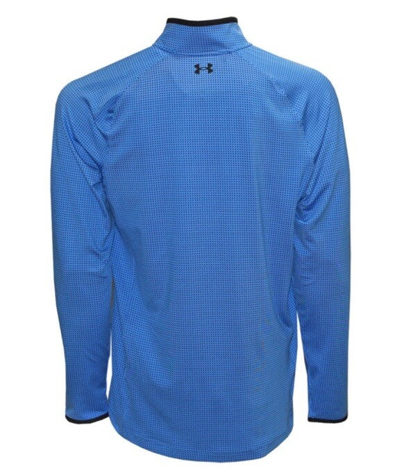 $75 Under Armour Men’s T2 Half Moons Print 1/4 Zip Golf Top - Blue- Medium -New