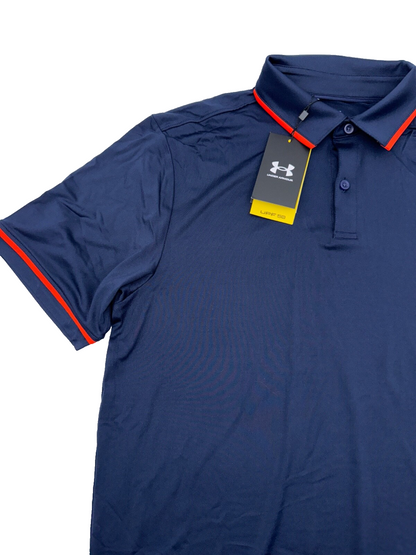 $65 Under Armour Men's Polo Shirt - Navy/Red - Medium - New With Tags