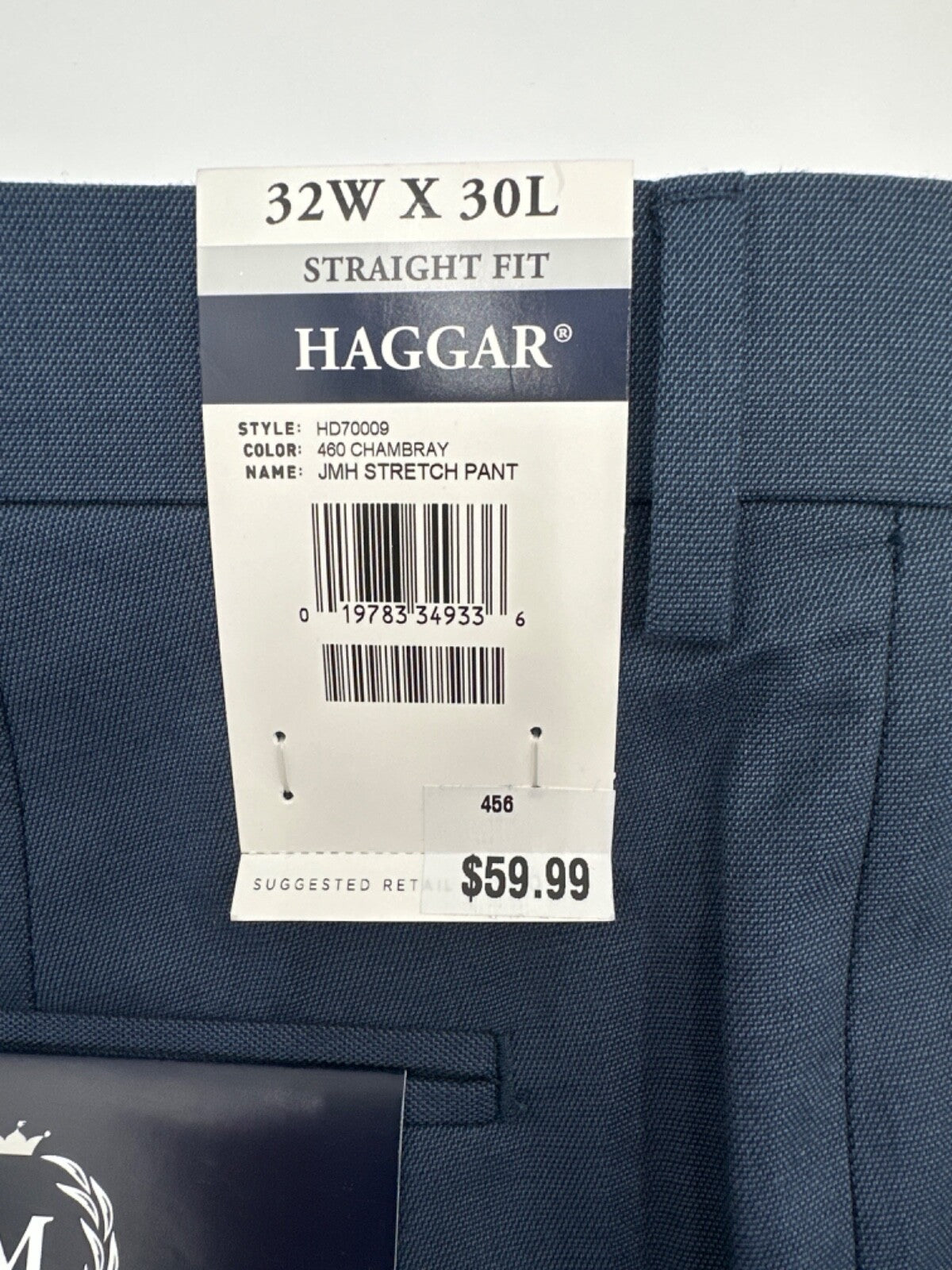 $60 J.M. Haggar Men’s- Stretch Pant- Chambray - 32Wx30L - New with tag