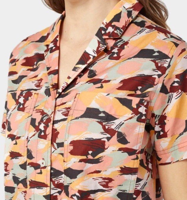 $109 Stio Women’s Marion Brush Stroke Camp Shirt Button Up-Size: Small- NWT