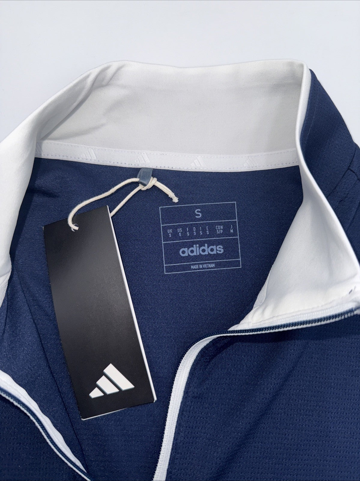 $70 Adidas Men’s Lightweight Half Zip Top - Navy - Small - New With Tags