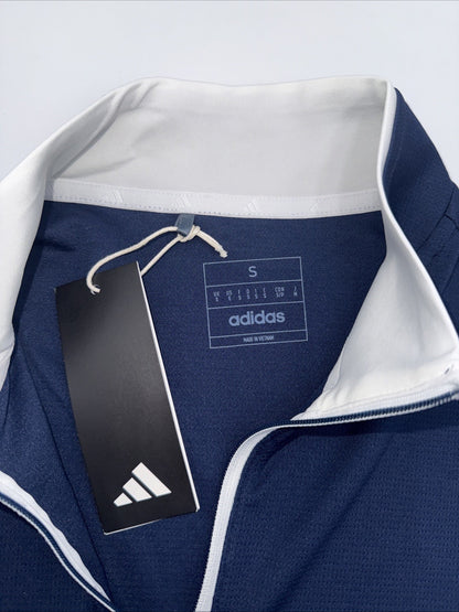 $70 Adidas Men’s Lightweight Half Zip Top - Navy - Small - New With Tags