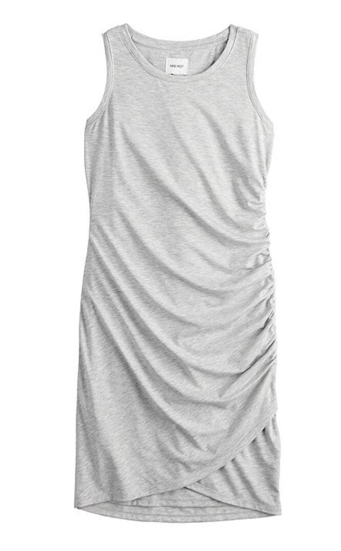 Nine West Women’s-Tulip Hem Sleeveless Dress- Grey- Medium- New Tag