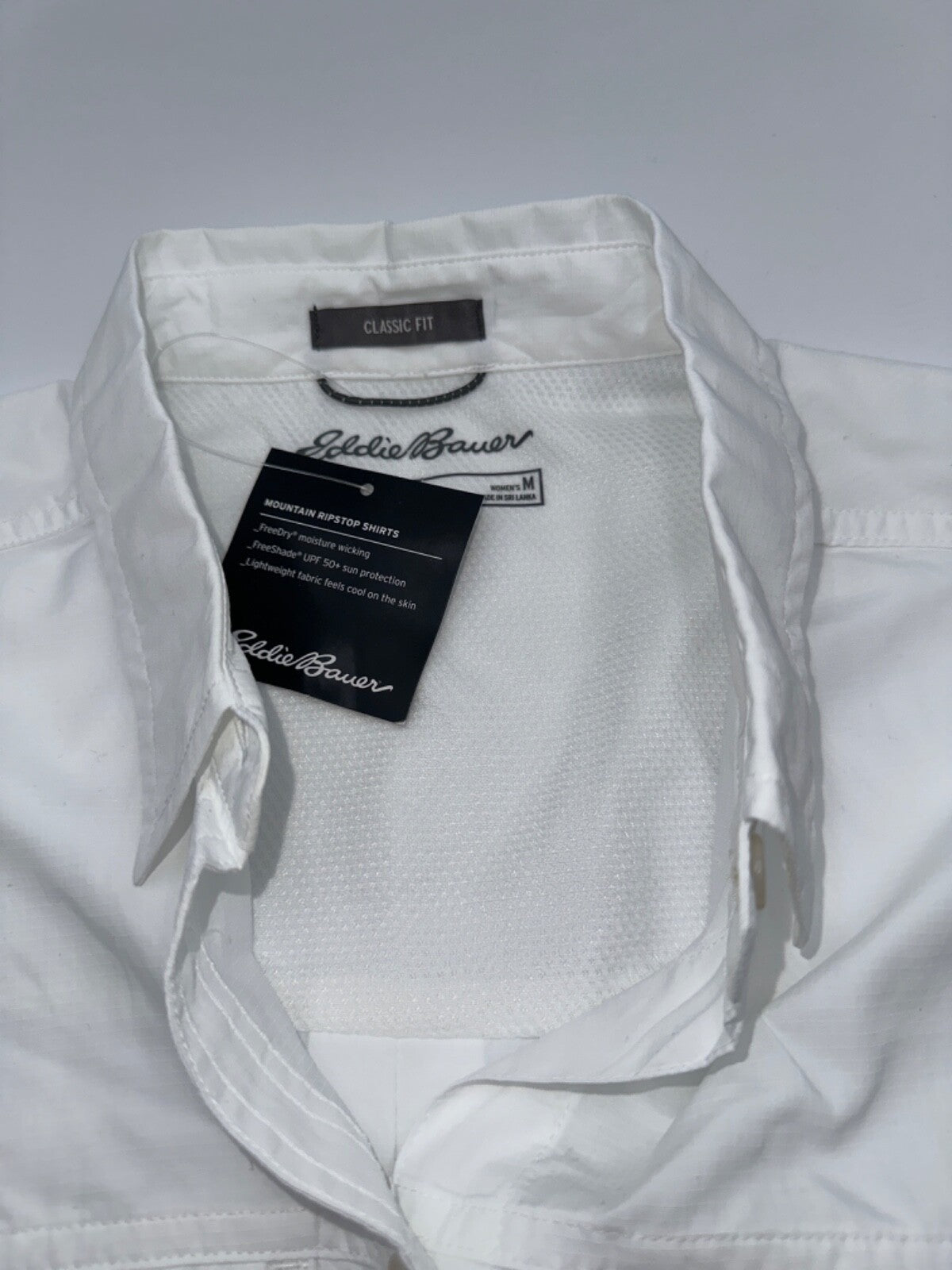 $60 Eddie Braun Women’s Mountain Ripstop Shirt - White - Medium - New with tag