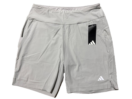$60 Adidas Women's Bermuda Ultimate Stretch Shorts -Light Grey -Large-New Tags