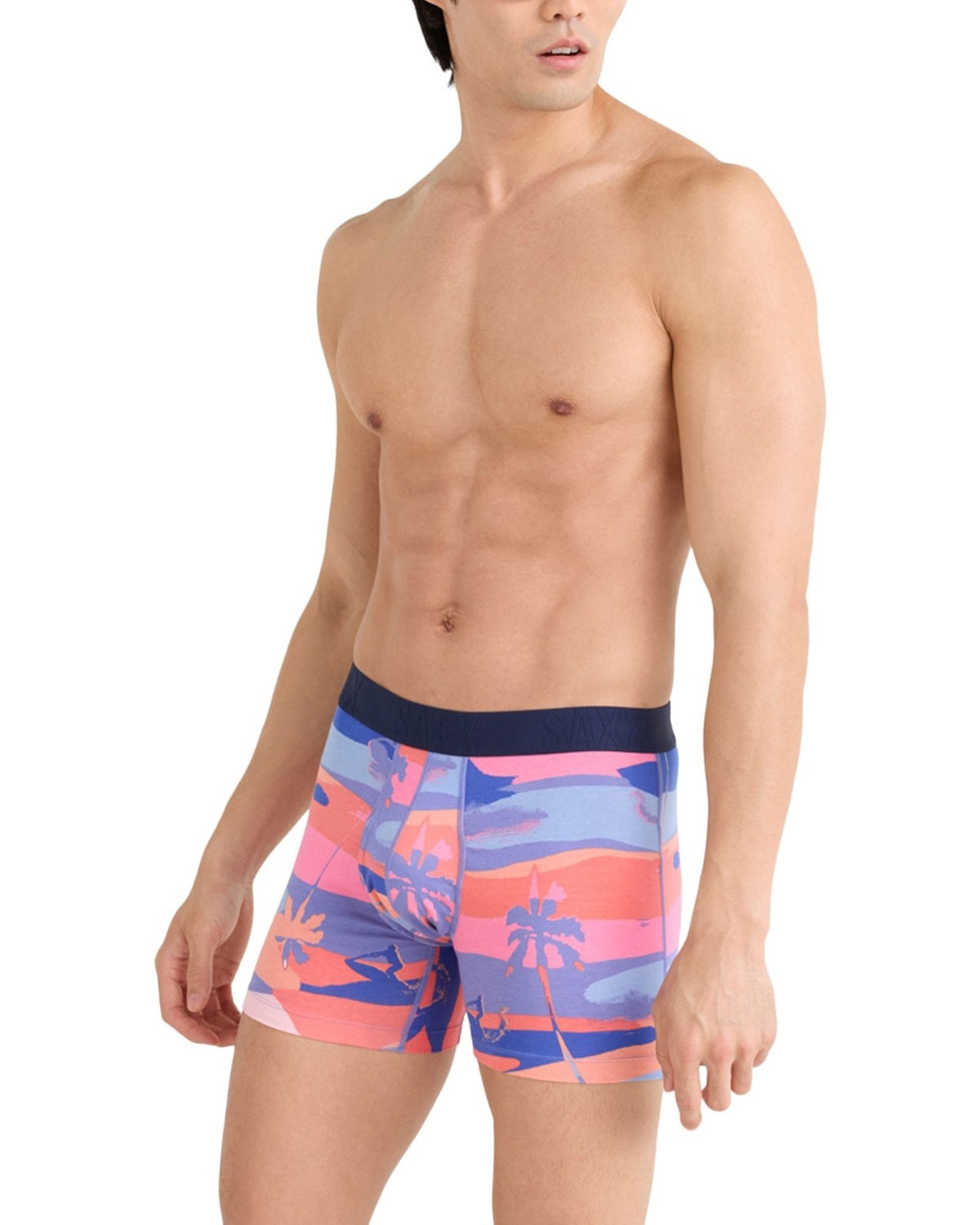 $32 SAXX Men's DropTemp Cotton Boxer Brief - Bright Palmski - Medium - New