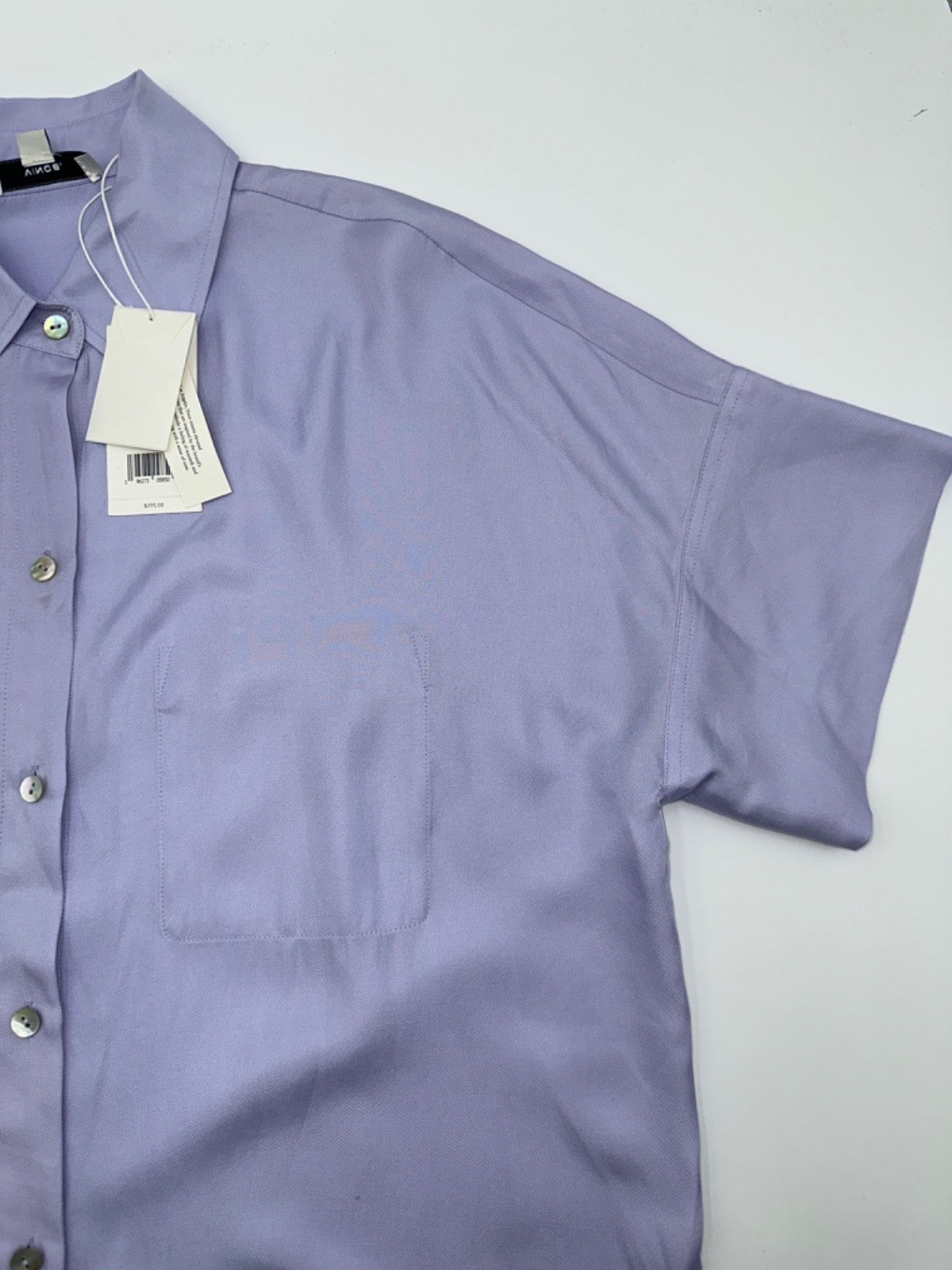 $295 Vince Women's Button Down Shirt - VX0431248-Purple- Small - New With Tags