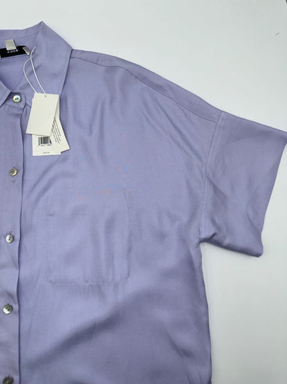 $295 Vince Women's Button Down Shirt - VX0431248-Purple- Small - New With Tags