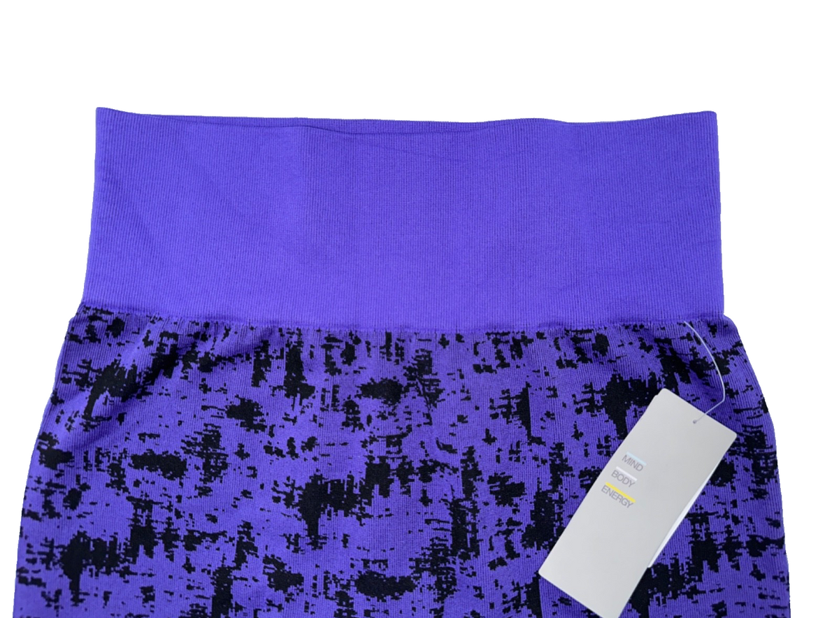 $72 Z BY ZELLA Women’s High Waisted Athletic Leggings - Purple/Black - Medium