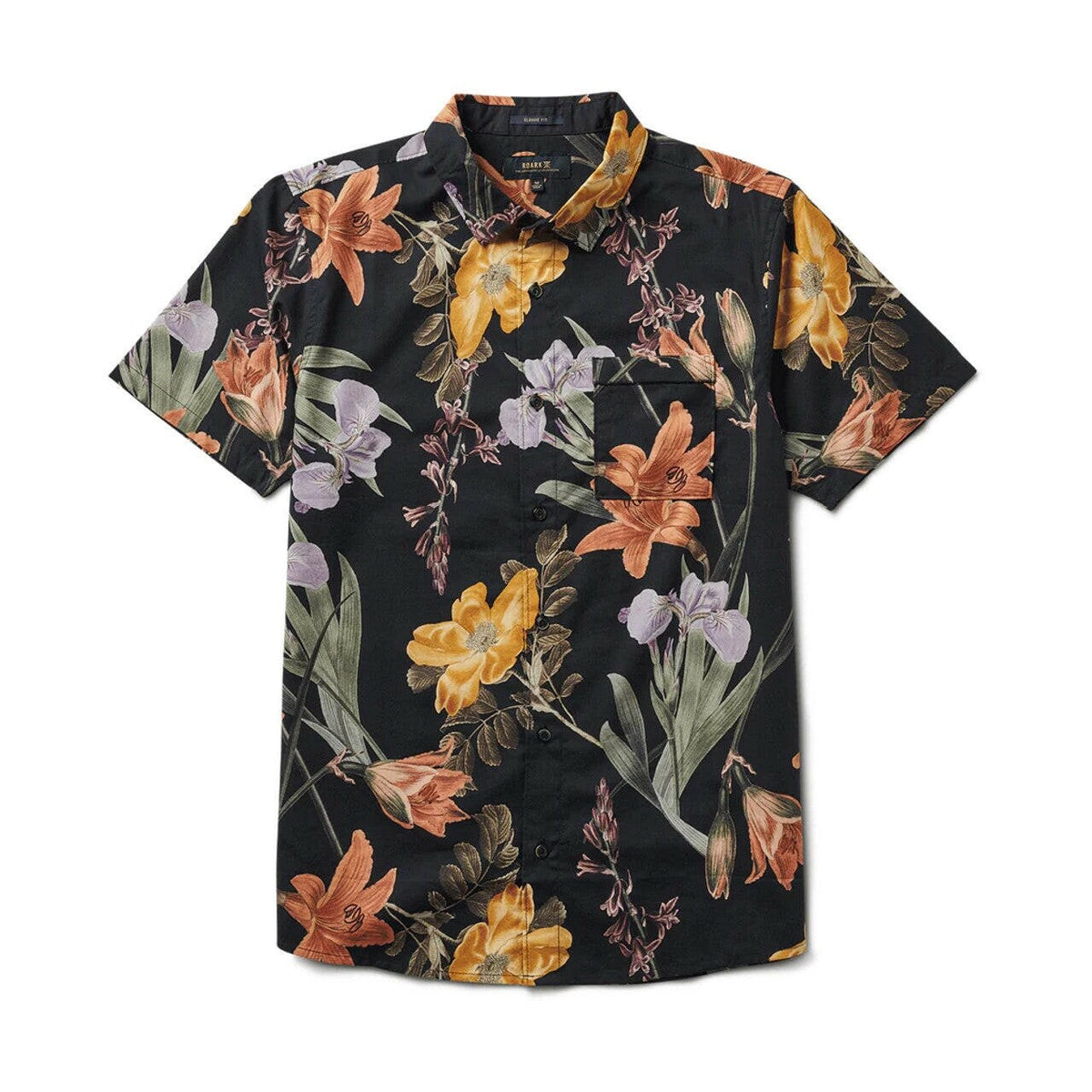 $85 Roark Men’s Button Up Shirt- Journey Manu Floral- Black- Small- New with tag