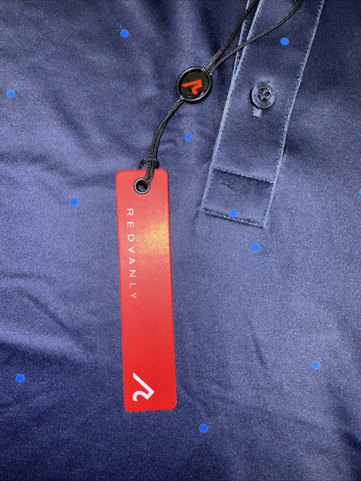 $110 Redvanly Men’s Ramey Golf Performance Polo Shirt-Midnight Navy-2XLarge-New