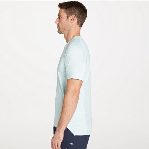 VRST Mens Accelerate Run Tee Shirt - Shoreside Blue- Small-New- MSRP $45