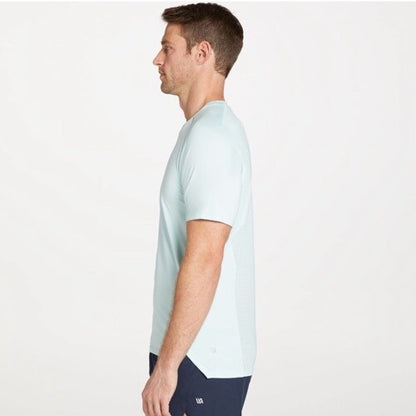VRST Mens Accelerate Run Tee Shirt - Shoreside Blue- Small-New- MSRP $45