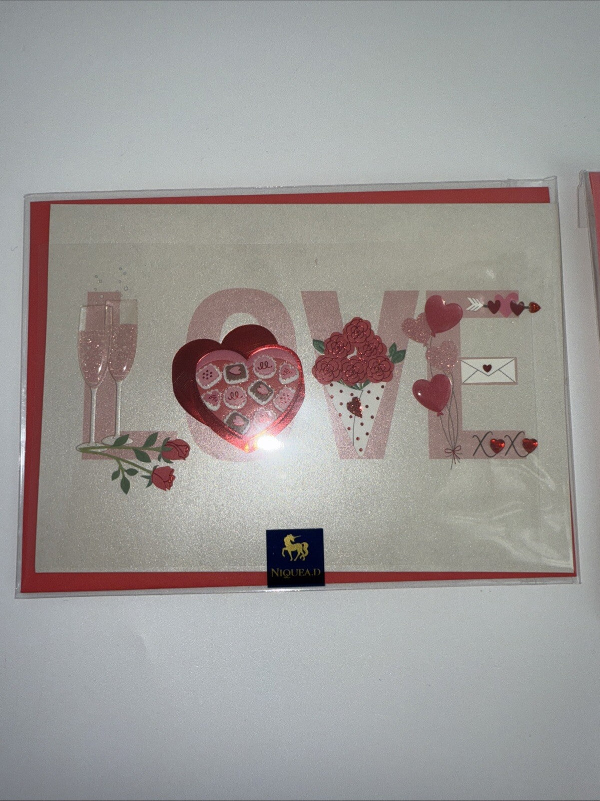 Lot Of 2 Niquea.D Dimensional Valentine's Day Greeting Cards- Upscaled Quality!