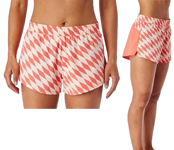 $62 Fair Harbor Women's Atlantique Short 2.5” - Coral Seabay - Large - New