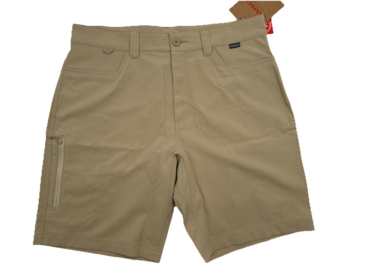 $76 Simms Men’s Skiff Shorts 9" Fishing Classic Fit UPF-Sandbar Beige- 32W- NEW
