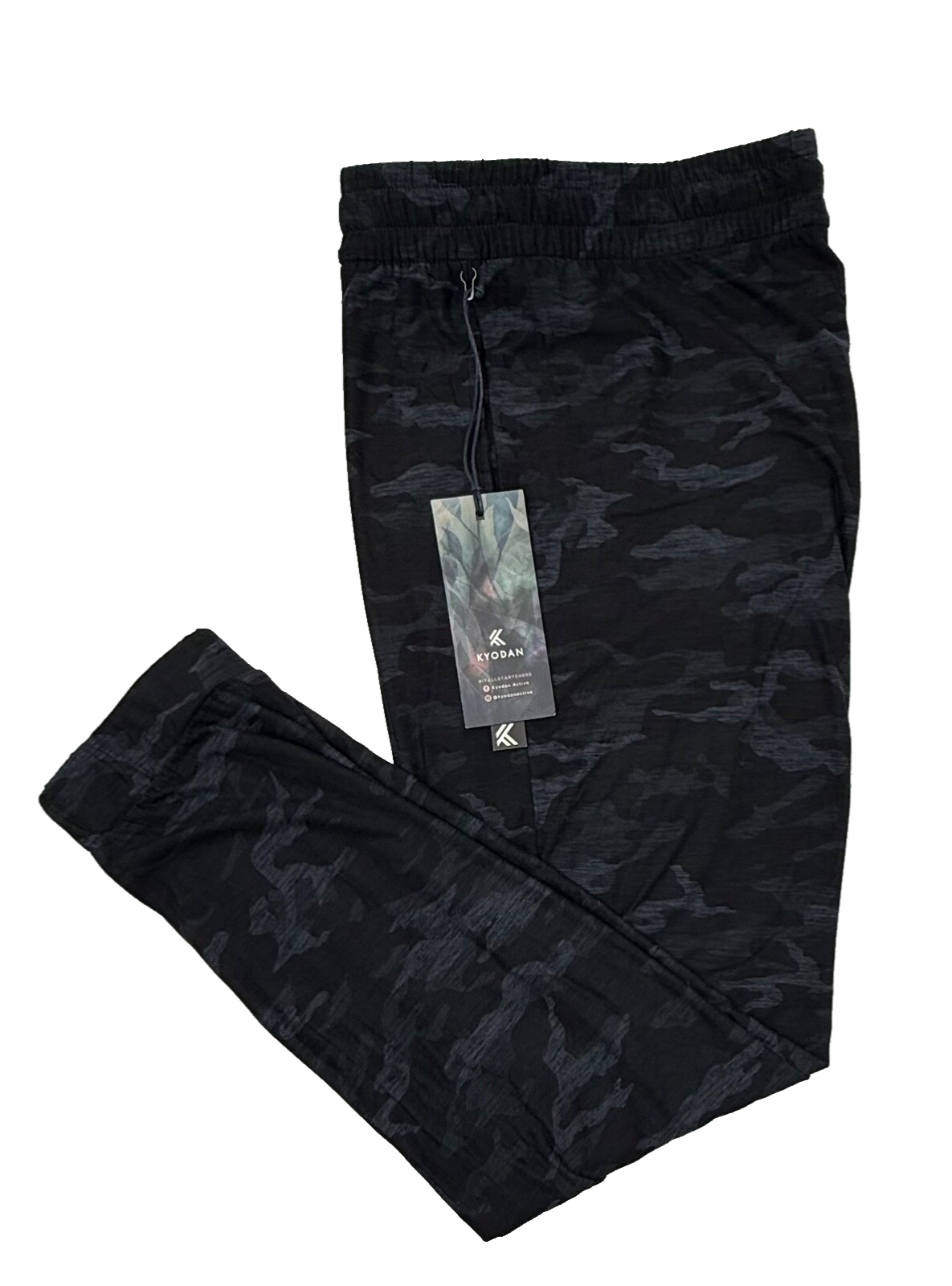 $64  Kyodan Women’s-Camo Joggers-Black Camo-Medium-New With Tags