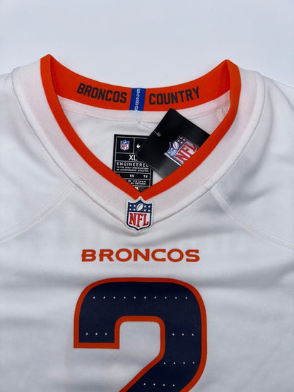 $90 Nike Youth Denver Broncos Patrick Surtain II Jersey - White/Orange- XLarge