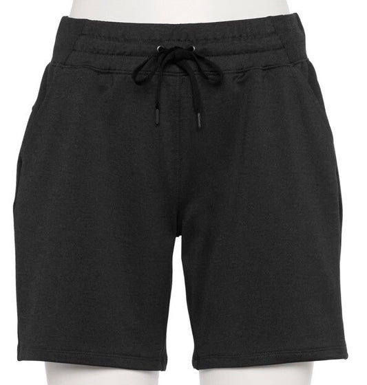 Tek Gear® Women’s French Terry Weekend Bermuda Shorts -Black- Small NWT