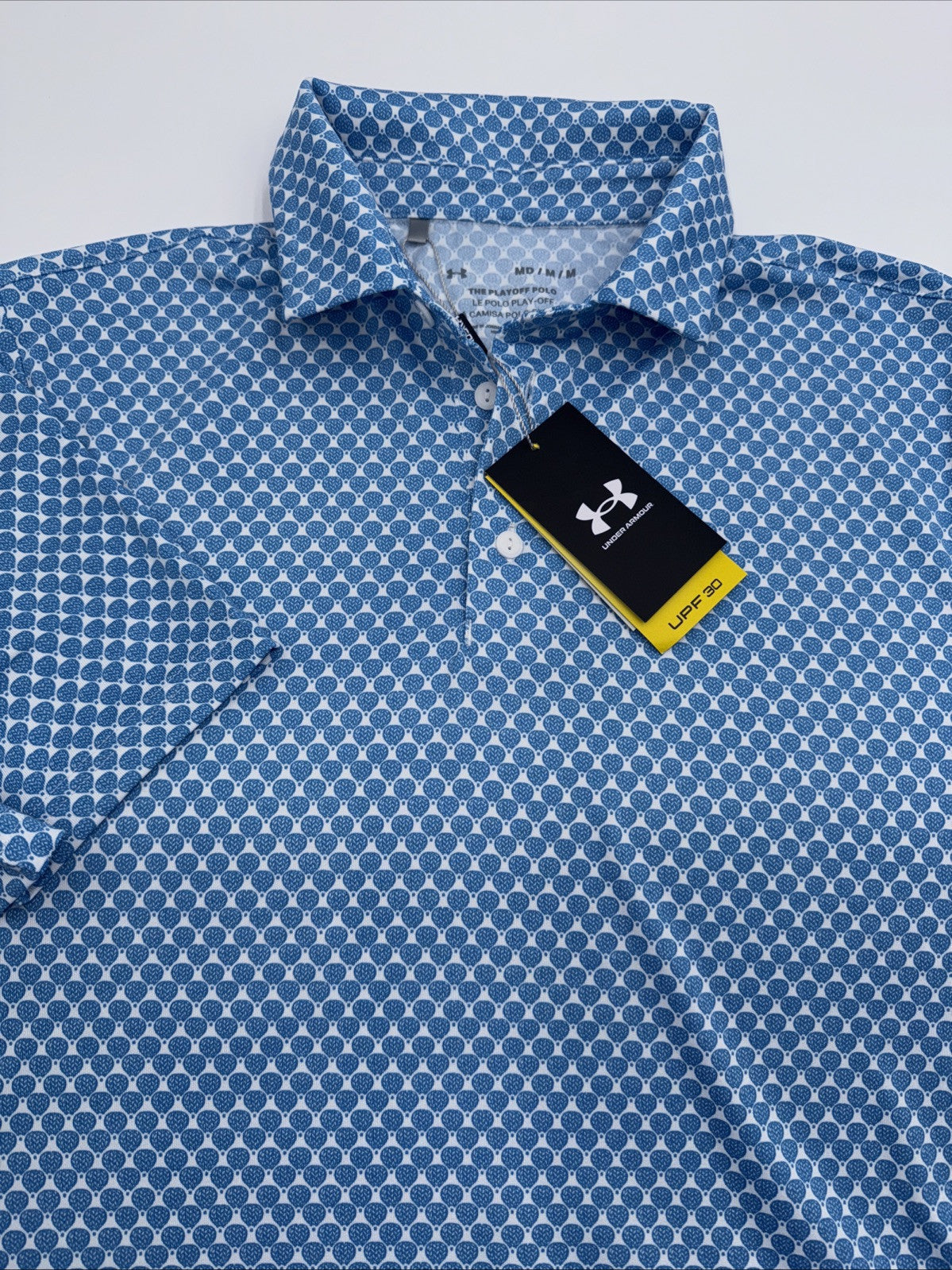$70 Under Armour Golf Men's Playoff 3.0 Balloons Polo Shirt-Blue -Small- New