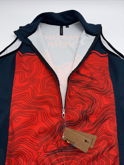 $110 Specialized Men’s Deflect Alpha Zip Vest - Red/Blue - Medium -NEW WITH TAGS