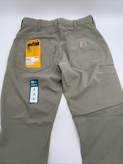 $98 Carhartt Men’s Force Sun Defender Lightweight Relaxed Fit Pants-Beige-Small