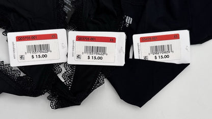 3 Pack Calvin Klein  Thong Panty- 2 Flirty/1 Invisible- Black- Small- Retail $45