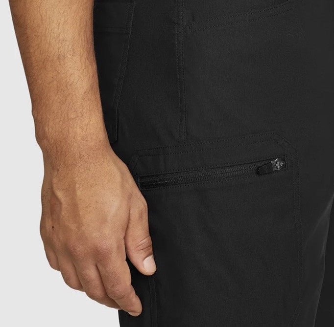 $60 Eddie Bauer Men's Rainier Shorts Hiking Active Fit -Black- 30W-New