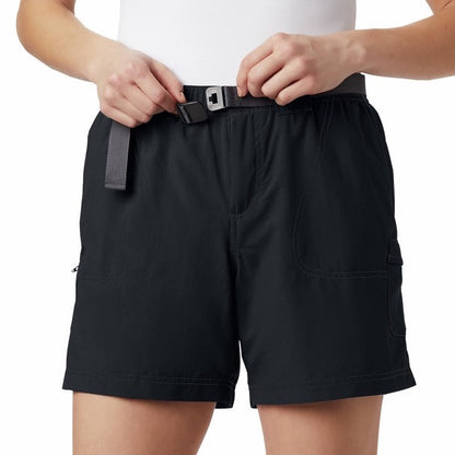 Columbia Women’s Sandy River Water Resistant Cargo Shorts- Black- Large
