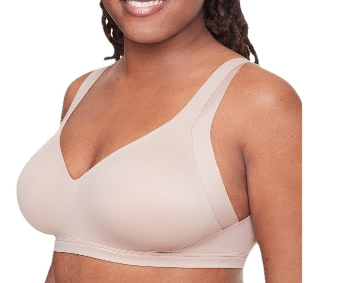 Warners No Side Back Smoothing Wireless Lined T-Shirt Bra-Butterscotch-Medium