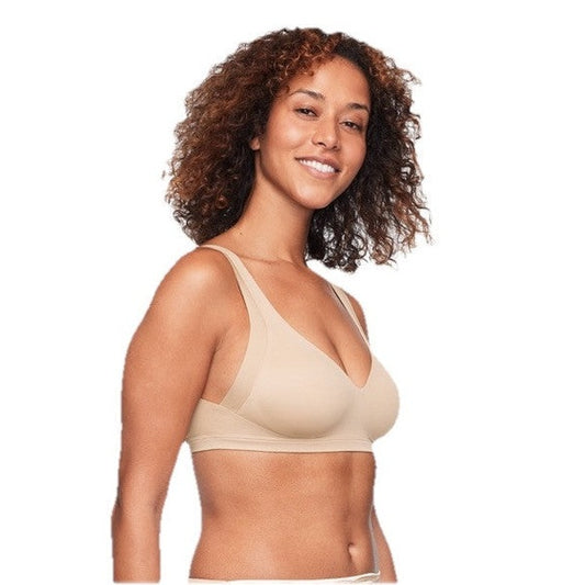 Warners No Side Back Smoothing Wireless Lined T-Shirt Bra-Butterscotch-Medium