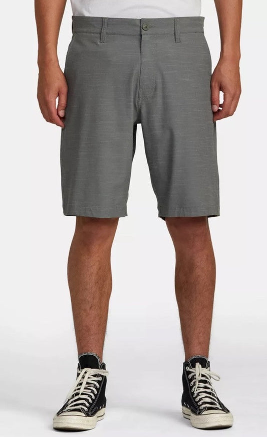 $60 RVCA Men’s Balance Hybrid 9.5” Shorts - Olive (Grey)- Size: 32W - New Tags