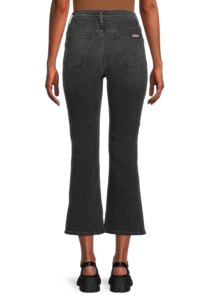 $245 Hudson Jeans Women’s-Blair Mid Rise Cropped Bootcut Jeans- Black- Size 31