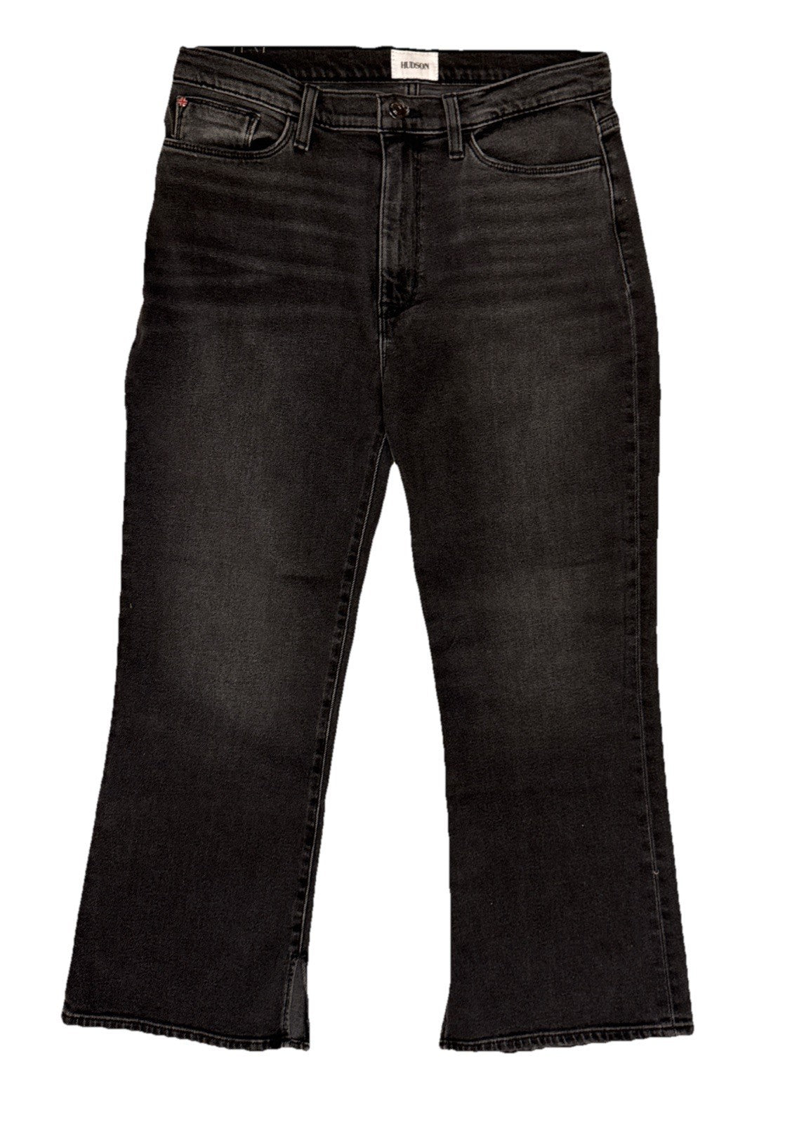 $245 Hudson Jeans Women’s-Blair Mid Rise Cropped Bootcut Jeans- Black- Size 31