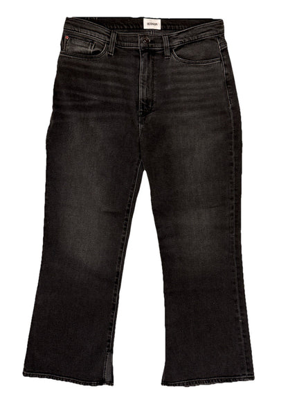 $245 Hudson Jeans Women’s-Blair Mid Rise Cropped Bootcut Jeans- Black- Size 31