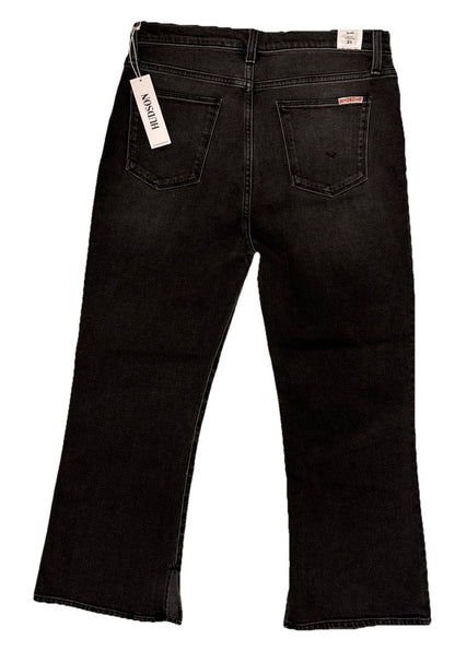 $245 Hudson Jeans Women’s-Blair Mid Rise Cropped Bootcut Jeans- Black- Size 31