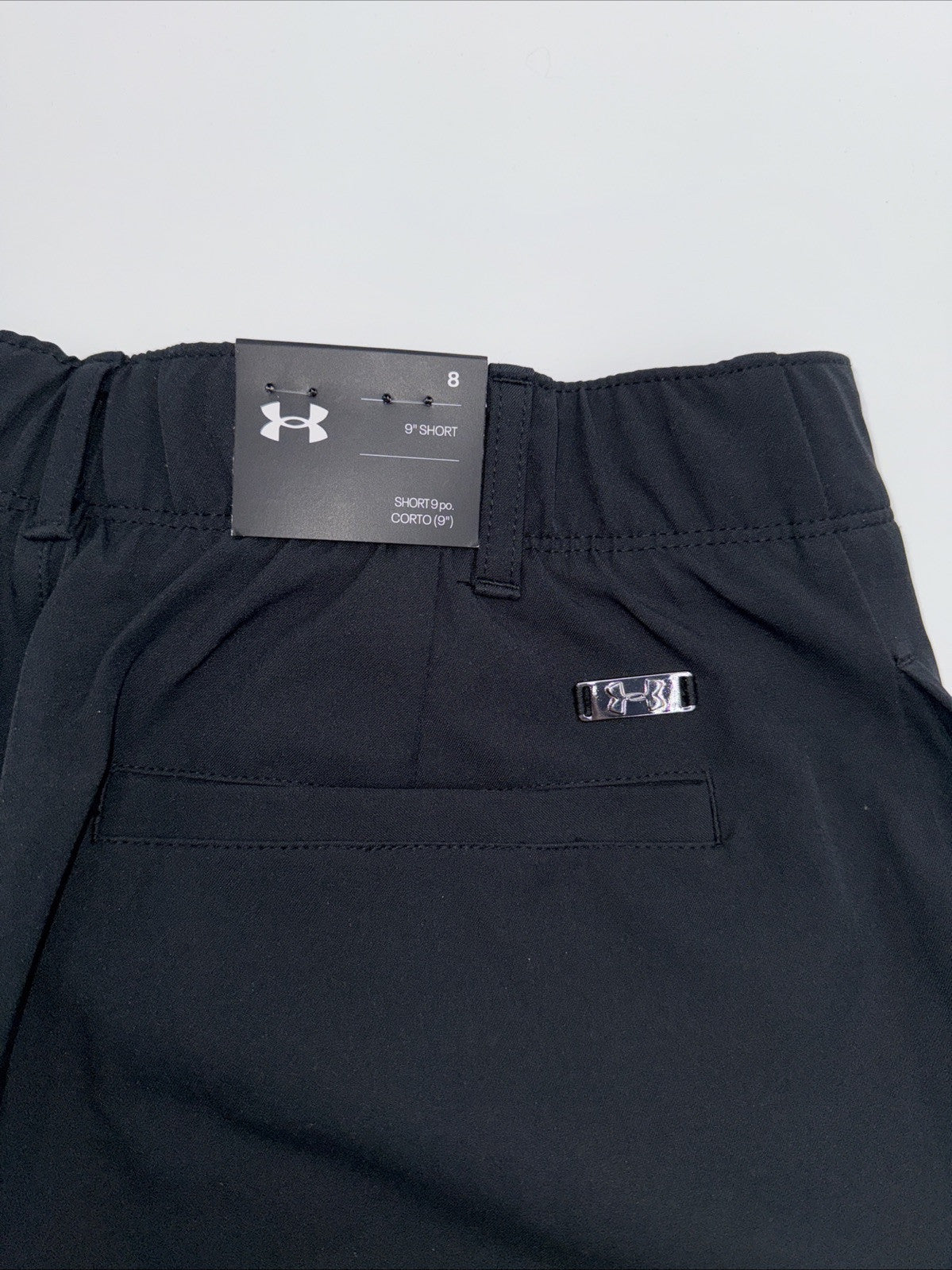 $75 Under Armour Women’s Links Golf 9” Shorts- Black - Size: 8 (30/32”W) - NEW