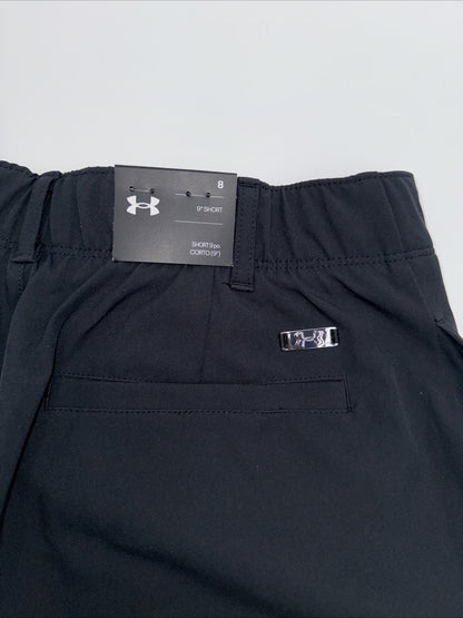$75 Under Armour Women’s Links Golf 9” Shorts- Black - Size: 8 (30/32”W) - NEW