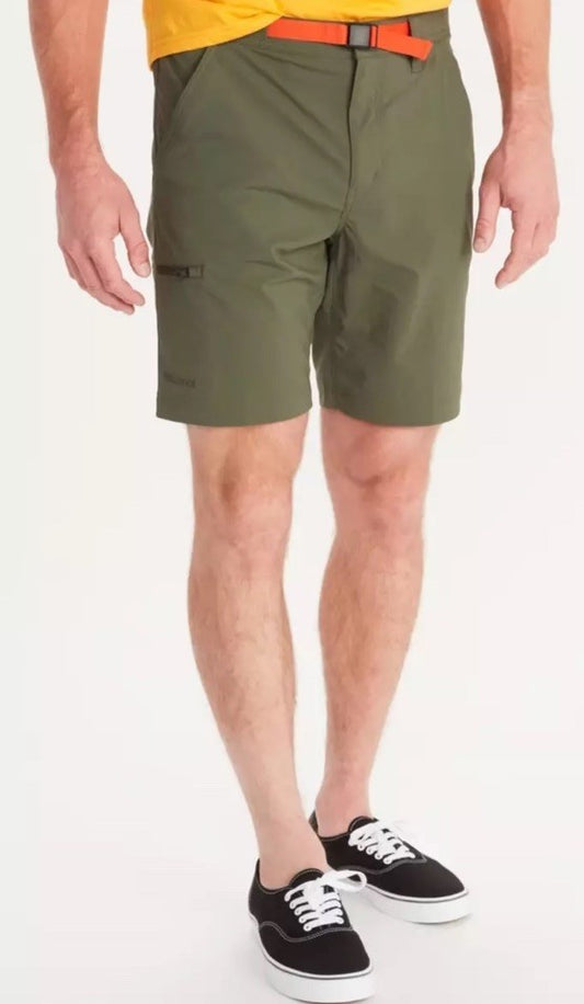 $65 MARMOT Men's Arch Rock Outdoor Hiking Stretch 9” Shorts-Nori Green- 38W-New