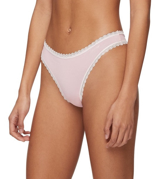 3 Pack Calvin Klein  Thong Panty- 1 Flirty/2 Invisible- Pink/Blush- Small