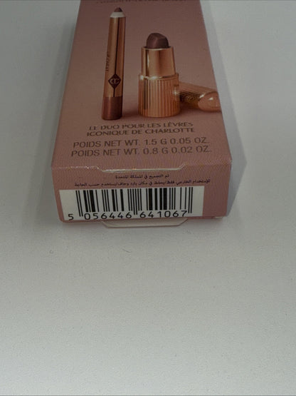 Charlotte Tilbury Mini Pillow Talk Duo Lip Kit Pillow Talk *Medium* -Travel Size