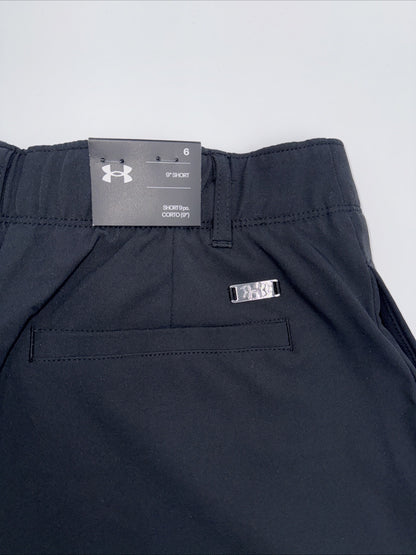 $75 Under Armour Women’s Links Golf 9” Shorts- Black - Size: 6 (29/30”W) - NEW
