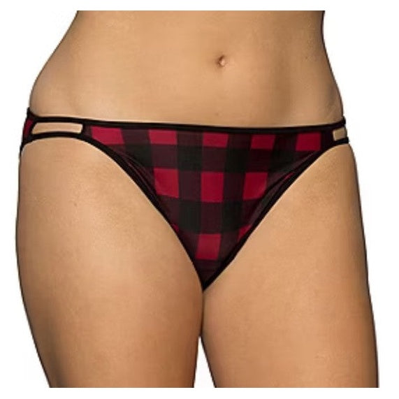 3 Pair Vanity Fair Women’s Illumination Bikini Panty 18108-RedCheck- 7/Large