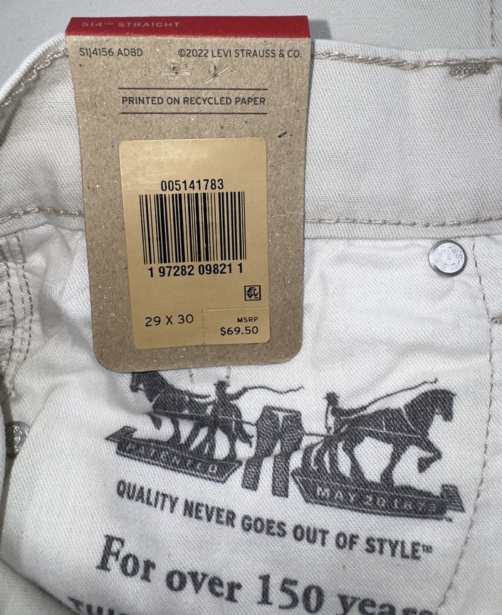 Levi's Men’s 514 Straight Fit Twill Pants-Pumice Stone-29W 30L