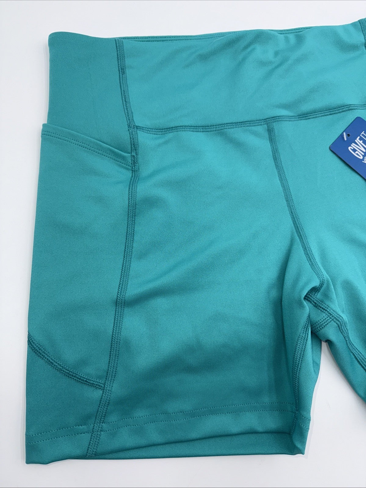 $55 Brooks Women’s Moment 5” Biker Tight Shorts - Nike Green - Large- New Tag